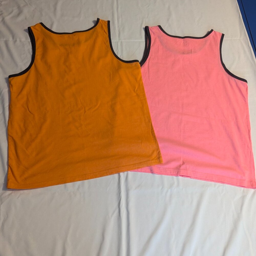 Pair of Urban Pipeline Size Large Tank Tops Pink and Orange - Picture 4 of 8